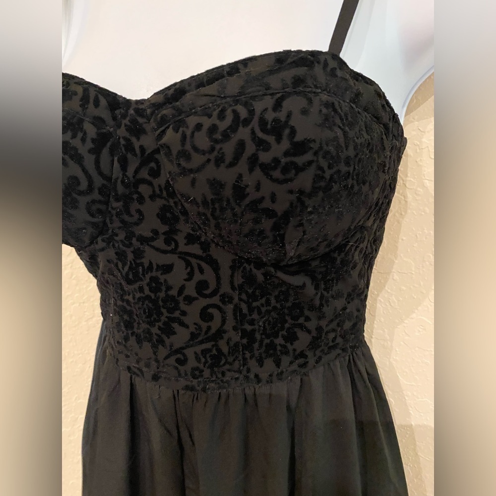 NWT Band of the Free Black Velvet Bustier Wide-leg Jumpsuit Size XS